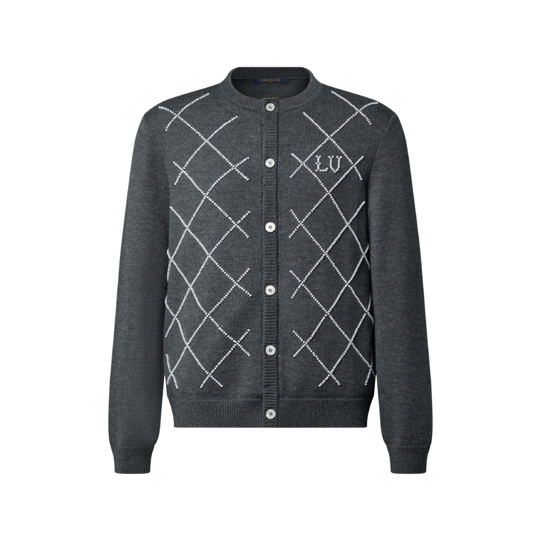 Cardigan With Pearly Embroidery - Men - Ready-to-Wear | LOUIS